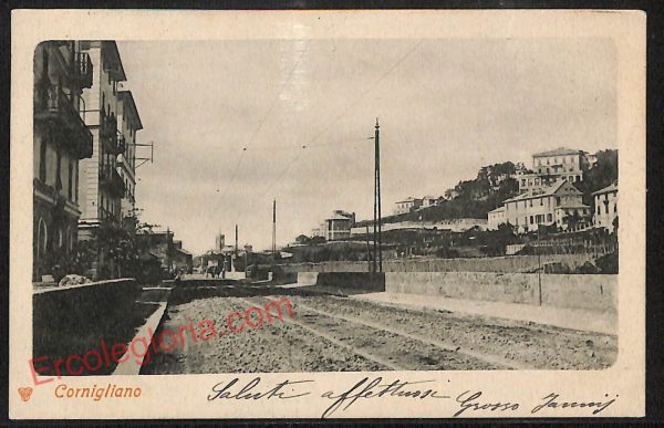ag1248 - CARTOLINA D'EPOCA - Genova Provincia - Cornigliano  1904