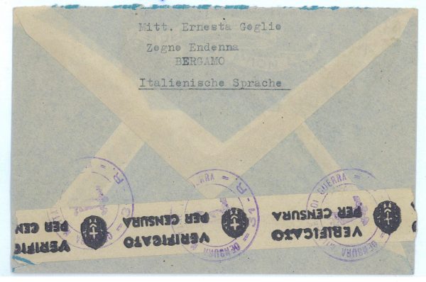 P2417 - ITALIA RSI , INVIATA IN GERMANIA, CENSURA ITALIANA - immagine 2
