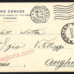 ae6257 - CARTOLINA D'EPOCA - Firenze Città - Nino Corcos  1932