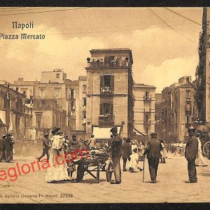 ah3542 - CARTOLINA D'EPOCA - Napoli Città - Piazza Mercato