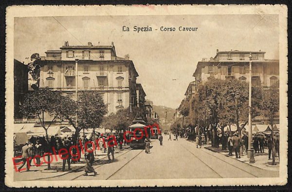 ag5593 - CARTOLINA D'EPOCA - La Spezia Città - Corso Cavour  1917