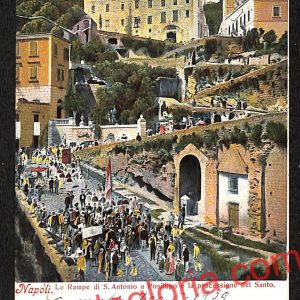 ah3546 - CARTOLINA D'EPOCA - Napoli Città - Le Rampe di San Antonio a Posillipo