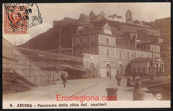 ad9694 - CARTOLINA D'EPOCA - Ancona Città - Panorama della Città dai Cantieri