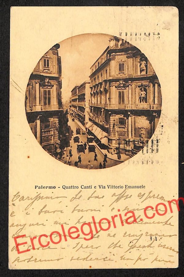 ah4939 - CARTOLINA D'EPOCA - Palermo Città - Quattro Canti