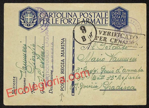 ag5602 - CARTOLINA D'EPOCA PER LE FORZE ARMATE - La Spezia Città