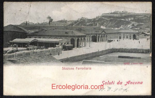 ad9698 - CARTOLINA  D'EPOCA - Ancona Città - Stazione Ferroviaria