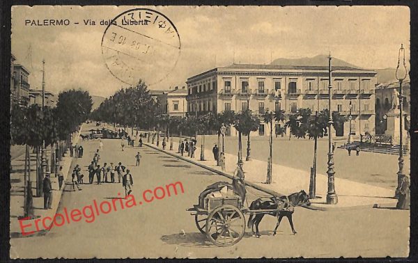 ah4940 - CARTOLINA D'EPOCA - Palermo Città - Via della Libertà