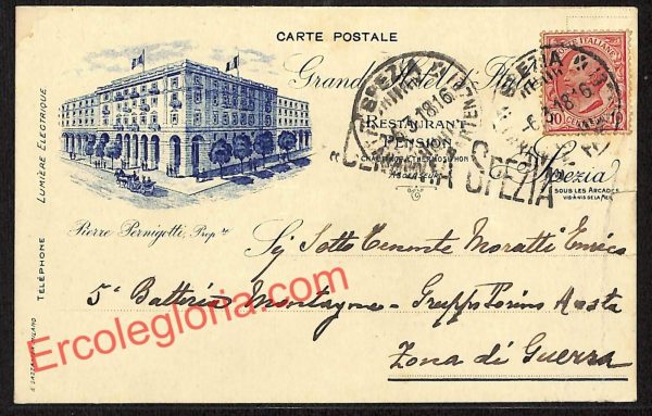 ag5603 - CARTOLINA D'EPOCA - La Spezia Città - Grand Hotel d' Italie