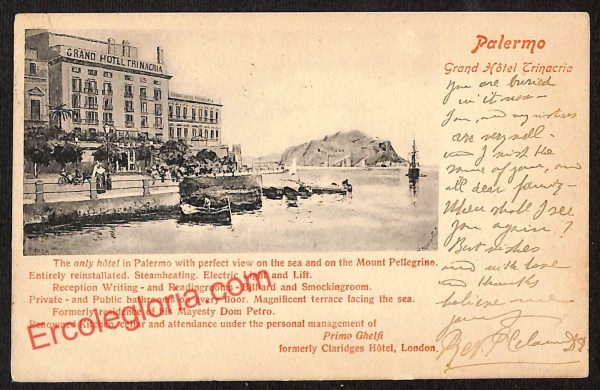 ah4942 - CARTOLINA D'EPOCA - Palermo Città - Grand Hotel Trinacria