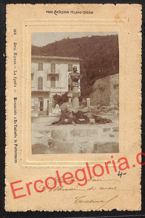 ag5604 - CARTOLINA D'EPOCA - La Spezia Città - Monumento a Re Umberto  1902