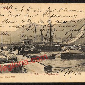 ag5606 - CARTOLINA D'EPOCA - La Spezia Città - Il Molo e la Capitaneria