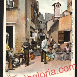 ah3553 - CARTOLINA D'EPOCA - Napoli Città - Lavoranti in corallo