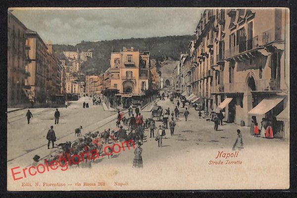ah3554 - CARTOLINA D'EPOCA - Napoli Città - Strada Torretta