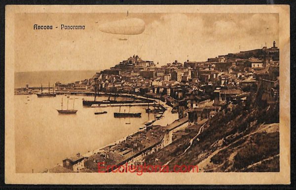 ad9704 - CARTOLINA  D'EPOCA - Ancona Città - Panorama  1921