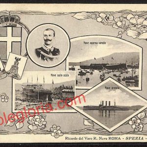 ag5608 - CARTOLINA D'EPOCA - La Spezia Città - Varo R. Nave Roma   1907
