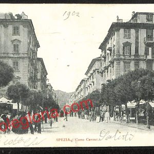 ag5609 - CARTOLINA D'EPOCA - La Spezia Città - Corso Cavour   1902
