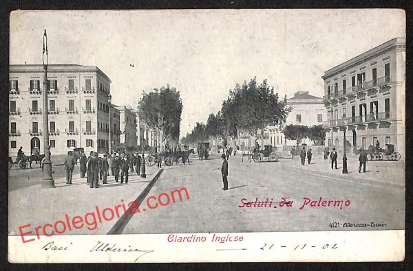 ah4949 - CARTOLINA D'EPOCA - Palermo Città - Giardino Inglese