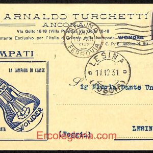 ad9706 - CARTOLINA  D'EPOCA - Ancona Città - Arnaldo Turchetti  1931