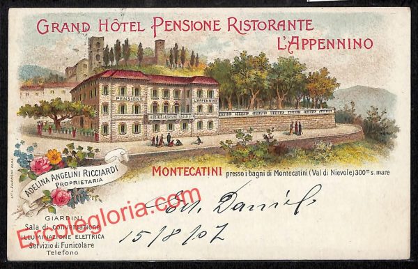 ah8564 - CARTOLINA D'EPOCA - Pistoia Provincia - Montecatini
