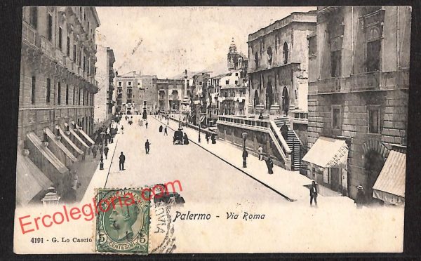 ah4954 - CARTOLINA D'EPOCA - Palermo Città - Via Roma