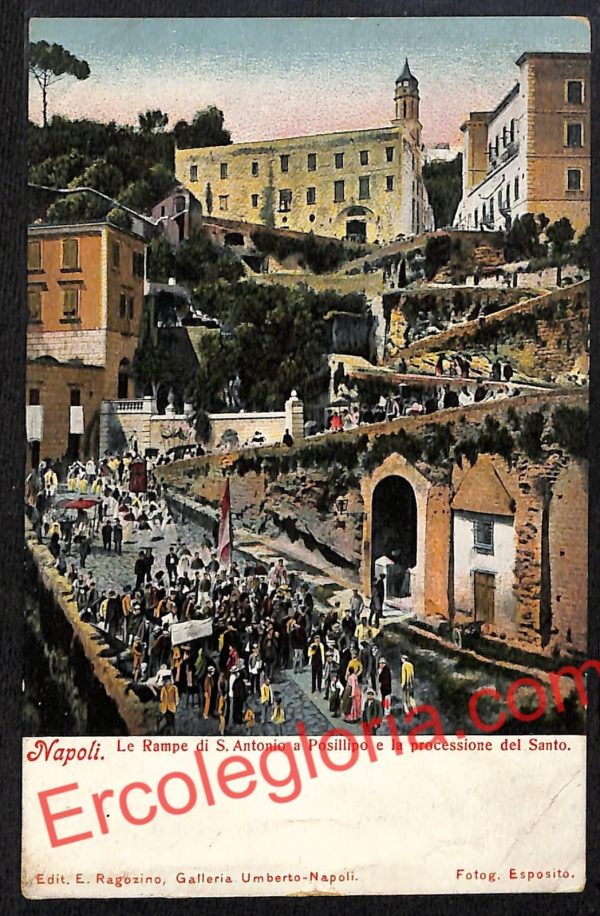 ah3560 - CARTOLINA D'EPOCA - Napoli Città - Le Rampe di San Antonio