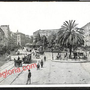 ah3561 - CARTOLINA D'EPOCA - Napoli Città - La Piazza Cavour