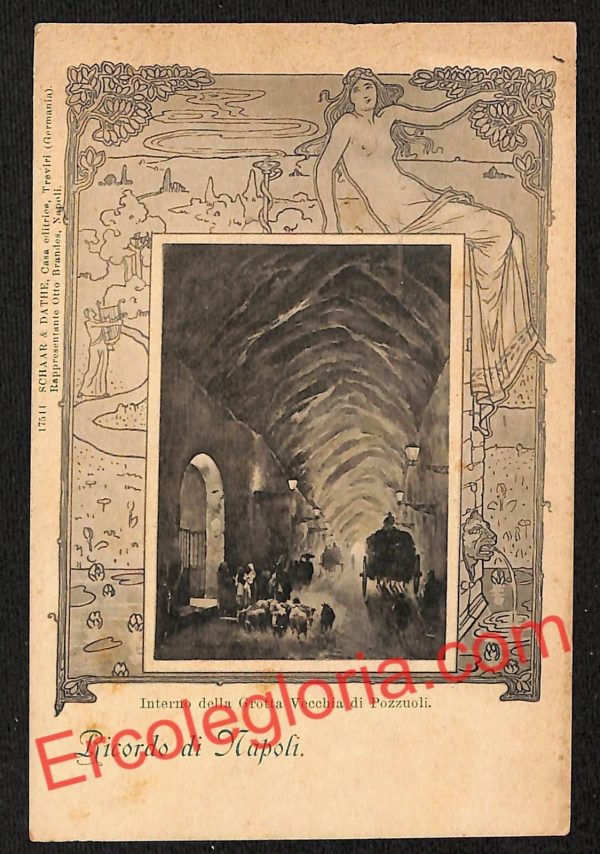 ah3564 - CARTOLINA D'EPOCA - Napoli Città - Grotta Vecchia di Pozzuoli