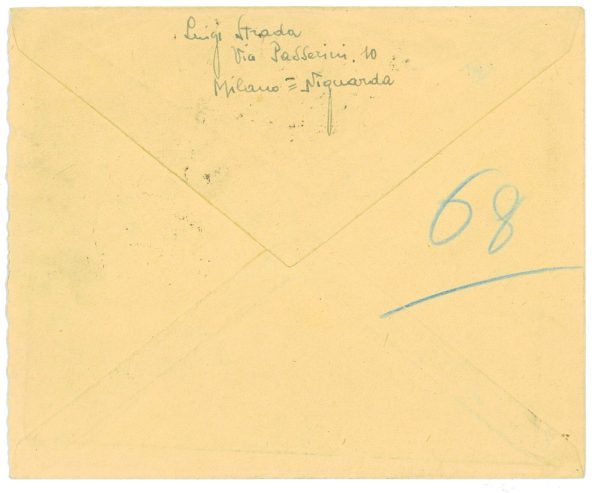 P2412 - ITALIA RSI , BELLA MISTA L.1,75 IN TARIFFA, PER ESPRESSO (MANUSCRITTO) - immagine 2