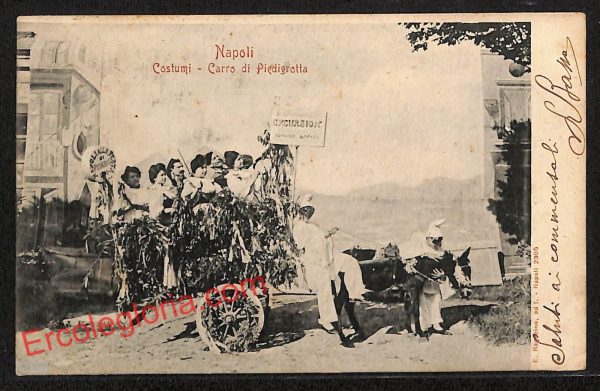 ah3570 - CARTOLINA D'EPOCA - Napoli Città - Carro di Piedigrotta