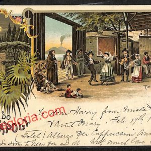 ah3576 - CARTOLINA D'EPOCA - Napoli Città - Tarantella