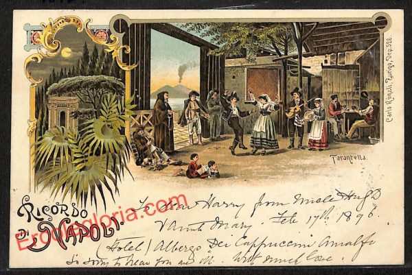 ah3576 - CARTOLINA D'EPOCA - Napoli Città - Tarantella
