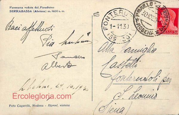 ad7164 - CARTOLINA D'EPOCA - Pisa Provincia - Serrabassa - immagine 2