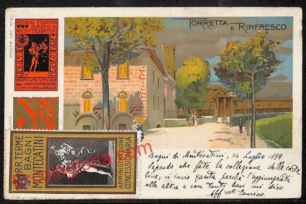 ah8565 - CARTOLINA D'EPOCA - Pistoia Provincia - Montecatini