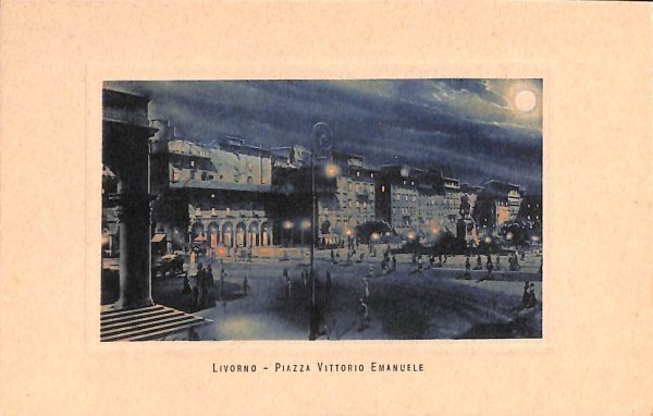 ac7426 - CARTOLINA D'EPOCA - Livorno Città - Piazza Vittorio Emanuele