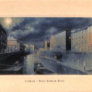 ac7425 - CARTOLINA D'EPOCA - Livorno Città - Scali Aurelio Saffi