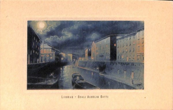 ac7425 - CARTOLINA D'EPOCA - Livorno Città - Scali Aurelio Saffi