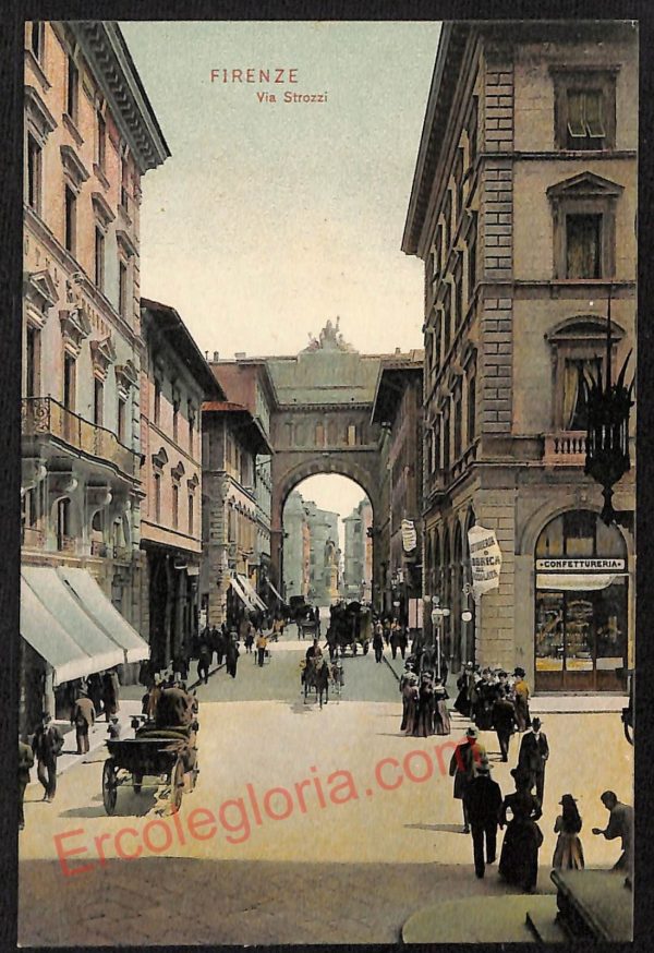 ae6279 - CARTOLINA D'EPOCA  Firenze Città - Via Strozzi