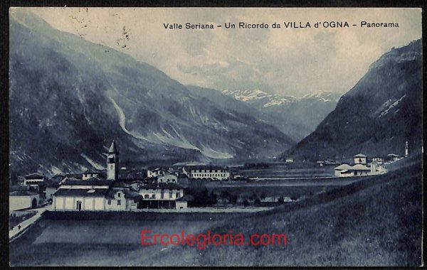 ae1734 - CARTOLINA  D'EPOCA - Bergamo  Provincia - Villa d' Ogna