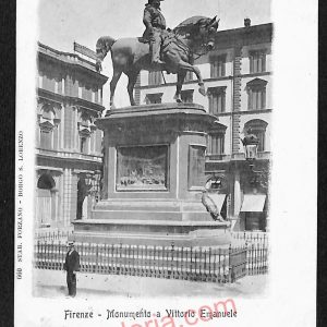 ae6286 - CARTOLINA D'EPOCA  Firenze Città - Monumento a Vittorio Emanuele