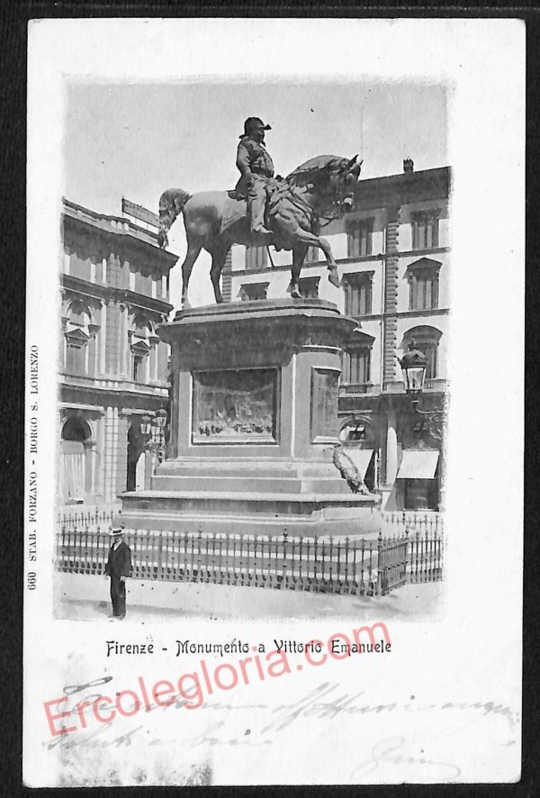 ae6286 - CARTOLINA D'EPOCA  Firenze Città - Monumento a Vittorio Emanuele