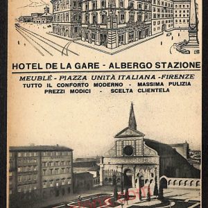 ae6287 - CARTOLINA D'EPOCA  Firenze Città - Hotel della Gare