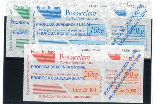 P3035 - ITALIA REPUBBLICA , POSTA CELERE 1C/3C NUOVI PERFETTI