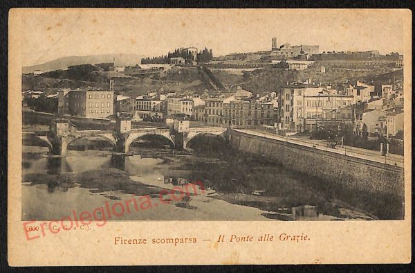 ae6294 - CARTOLINA D'EPOCA  Firenze Città - Il Ponte alle Grazie