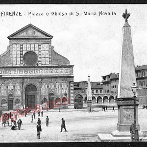 ae6297 - CARTOLINA D'EPOCA  Firenze Città - Piazza e Chiesa S. Maria Novella