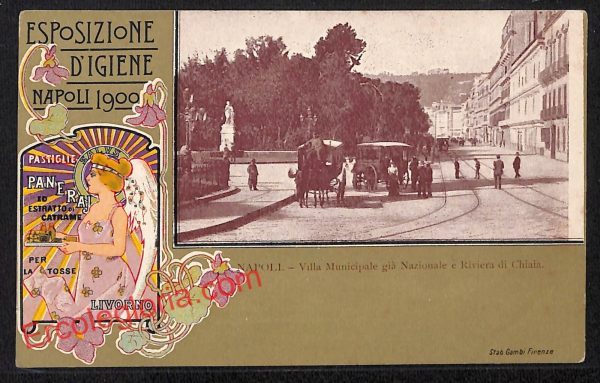 ah3587 - CARTOLINA D'EPOCA - Napoli Città - Via Municipale e Riviera Chiaia