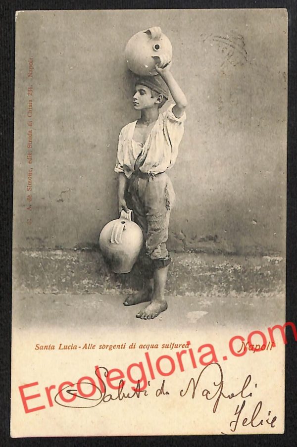 ah3588 - CARTOLINA D'EPOCA - Napoli Città - Santa Lucia
