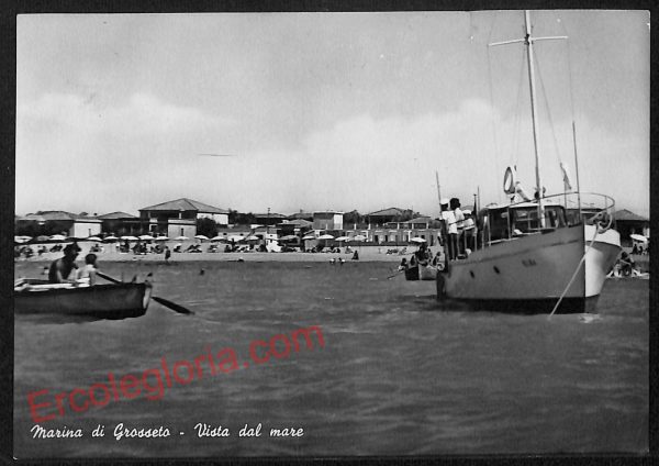 ag2344 - CARTOLINA D'EPOCA - Grosseto Provincia - Marina di Grosseto  1954