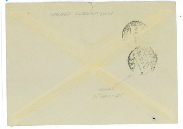 P2404 - ITALIA RSI , 1,25 RSI IN COPPIA RACCOMANDATA IL 24.4.1945!!!!
