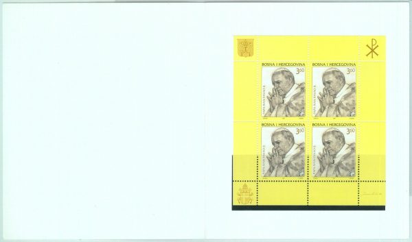 86818 - Bosnia Herzegovina - STAMP official folder 1997 - Pope John Paul II - immagine 2