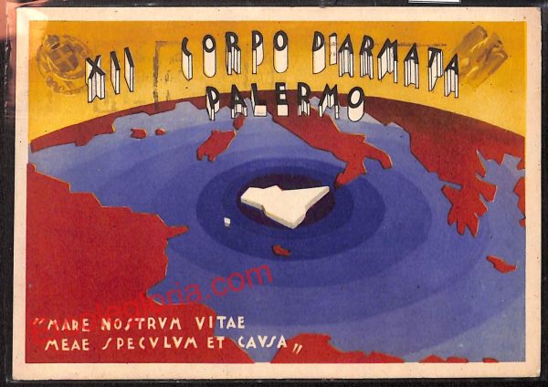 ah4984 - CARTOLINA D'EPOCA - Palermo Città - XII Corpo D' Armata